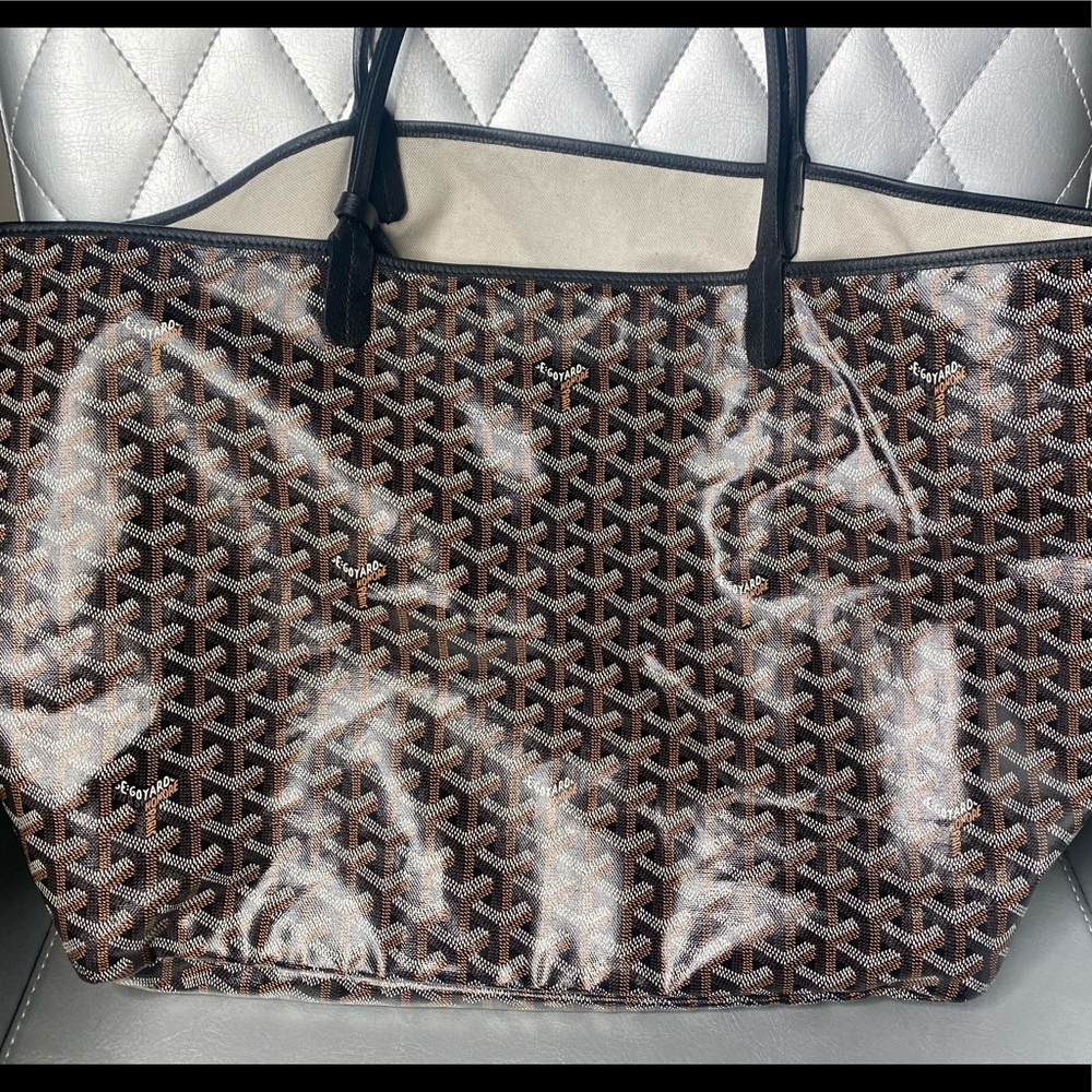 Go yard brown and black tote bag 🖤